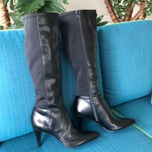Calvin Klein black high heel boots